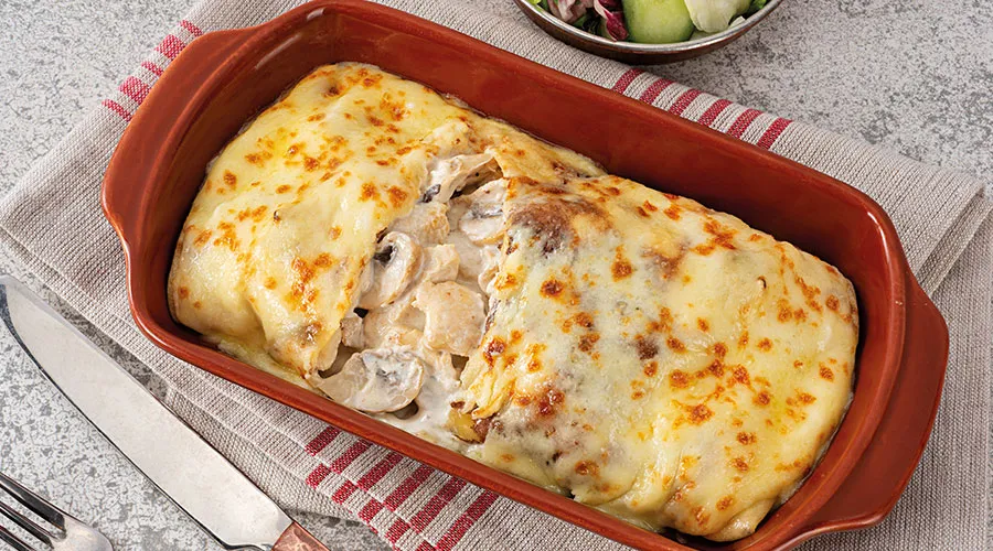 Chicken and Mushroom Crepes