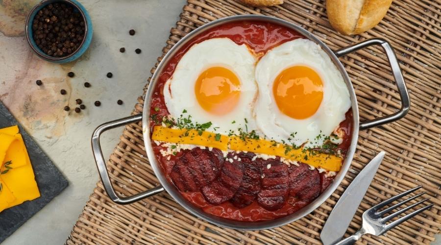 Shakshuka with Spicy Poached Eggs